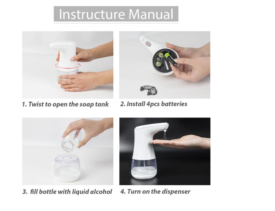 360ml automatic Liquid/Foam/Spray soap dispener